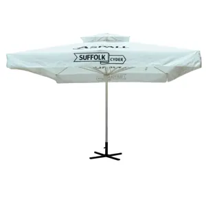 Outdoor Patio Telescopic Umbrella Garden Parasol 3.5x3.5M Customized Printing 100% RPET Jumbrella