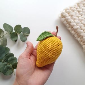 Gran oferta hilo <span class=keywords><strong>ganchillo</strong></span> <span class=keywords><strong>Mango</strong></span> encanto llavero juguete hecho a mano Amigurumi lindo Mini tejido fruta muñeca bolsa colgante accesorios regalo - Product Image 1