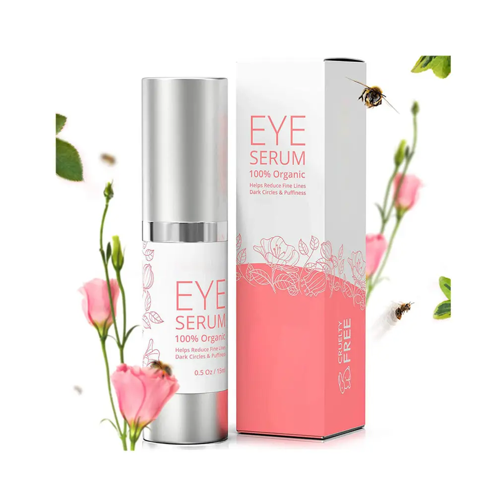 Private Label Best Beauty Under Roller Eye Serum Anti Ageing Wrinkles Fine Lines Dark Circles Organic Eye Serum