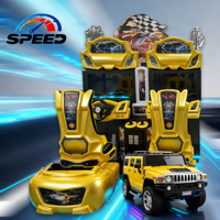 Simulateur de course de voiture d'arcade 3D à vitesse maximale avec écran LCD de 55 pouces, langue anglaise, matériau métallique
