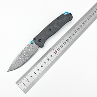 BM 535 Açık Hava EDC Katlanır Bıçak Şam Çelik Bıçak Karbon Fiber Saplı Kamp Çakısı Anahtar Delikli DIY OEM