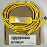 Cable de Programación Industrial USB-SC09-FX (Negro) Puede Emitir Facturas Electrónicas Compatible con Win7/Win10/Win11 para la Serie FX