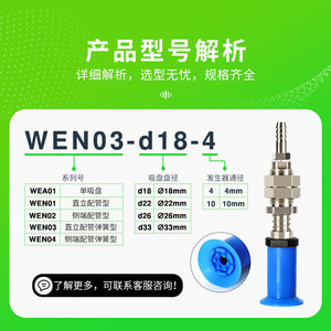 Buse d'emballage sous vide à ventouse d'ouverture Yiheda WEA01/WEN01/02/03/04-D18/D26/D33 - Product Image 6