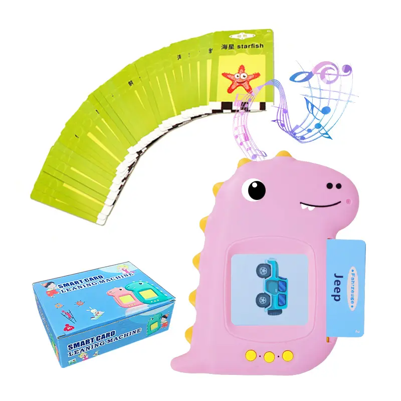 Cool Dinosaur Toys Upgrade 224 Sights Spanish Children Education Learning Device Kids Talking English Flash Card Machine