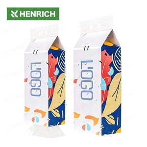 Venta directa de fábrica Pañuelos faciales de bambú 2 capas X 10 Paquete de nylon Kosmetiktucher <span class=keywords><strong>Papel</strong></span> tisú colgante - Product Image 2