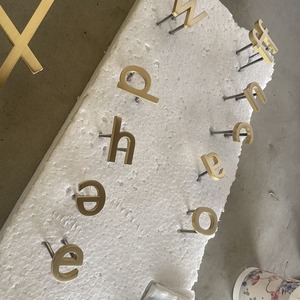 Solid Brass <b>Wall</b> <b>Letters</b> Irregular Shape Handmade Art Display Modern Design Pure Brass Material - Product Image 4
