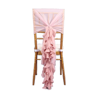 Vente en gros usine : Nœuds de chaise en mousseline de soie violette, design élégant, pour cérémonies de remise des diplômes et mariages, 50x15 pouces, haute qualité, style moderne