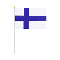 Expédition rapide, drapeau national azerbaïdjanais personnalisé 30*45cm, bâton de drapeau, polyester numérique, mini clip de voiture, imperméable, écologique