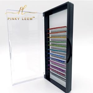 11 paires de cils artificiels en soie synthétique, extensions de cils, cils scintillants, cils de couleur, cils en soie synthétique, plateaux colorés, marque blanche - Product Image 6