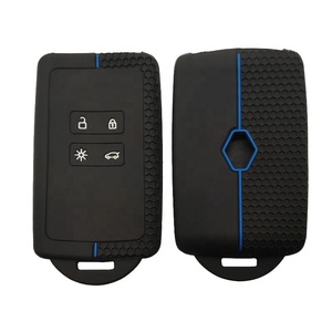Étui de clé de voiture en gros, disponible en plusieurs couleurs, personnalisation possible pour <span class=keywords><strong>Renault</strong></span>, housse de clé en silicone - Product Image 2
