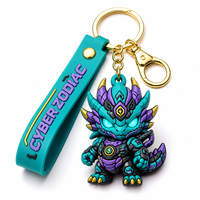 Vente en gros de porte-clés personnalisés en PVC souple de style anime mignon, porte-clés en silicone 3D souple, fabrication en PVC caoutchouc