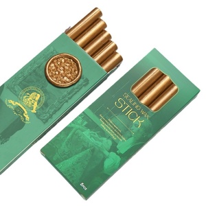 DIYワックスシールスティックウェディングデコレーション樹脂パラフィンゴールド5個パックボックス直径1.1cm耐火銅 - Product Image 5