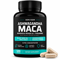 Capsules de complément énergétique Maca Ashwagandha Rhodiola Rosea pour hommes - Soutien naturel à la vitalité