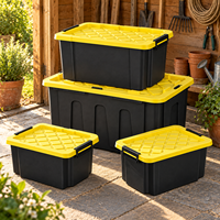 Boîte de rangement robuste en plastique PP empilable pour garage et maison, avec logo personnalisé OEM ODM