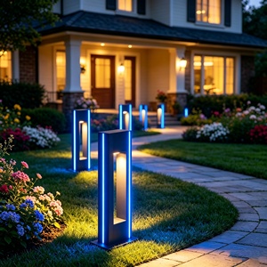 Lámpara de jardín de aluminio de alta calidad con diodo emisor de luz, decoración para césped, luz de columna para exteriores, patio, paisaje, camino. - Product Image 2