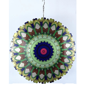 Décoration de jardin Jichen, métal, 30 cm, fleur colorée, moulin à vent 3D, finition peinte, autoportant, intérieur/extérieur - Product Image 2