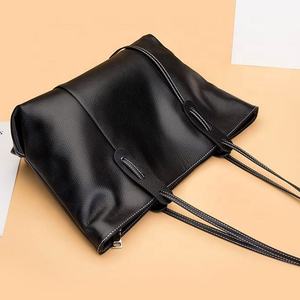 Borsa <span class=keywords><strong>Tote</strong></span> in Vera <span class=keywords><strong>Pelle</strong></span> <span class=keywords><strong>Nera</strong></span> per Donna, Personalizzabile, Grande Capacità, Borsa a Spalla per lo Shopping, Borsa da Lavoro in <span class=keywords><strong>Pelle</strong></span> Morbida - Product Image 3