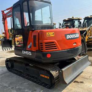 Mini-excavatrice Doosan DH55 d'occasion, modèle 2020, 5 tonnes, avec moteur, boîte de vitesses, pompe, roulement, en vente - Product Image 1