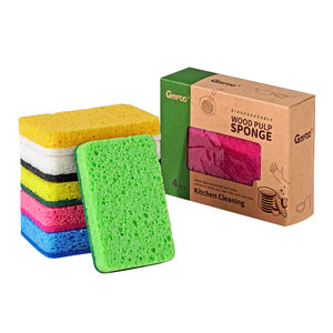 Esquina redonda 11*6,9*2cm Esmeril de doble cara con pulpa de madera Esponja de celulosa Herramienta de limpieza de uso múltiple amigable - Product Image 6