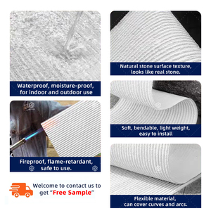 Tùy chỉnh 3D MCM mềm nhân tạo gạch đá thuận tiện cài đặt linh hoạt tường Veneer trang trí Bảng điều khiển cho khách sạn ngoài trời - Product Image 4