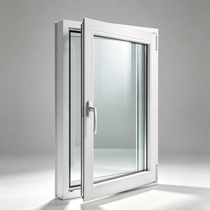 หน้าต่างบานเปิดแบบ UPVC เกรดเชิงพาณิชย์ กระจก Low-E กันเสียง กันน้ำ กันลม - Product Image 1