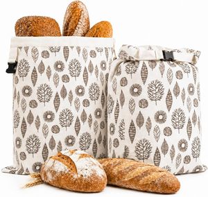 Bolsas de Almacenamiento de Algodón Forradas con Cera de Abeja Natural, Herméticas, Reutilizables, para Pan Casero - Product Image 1