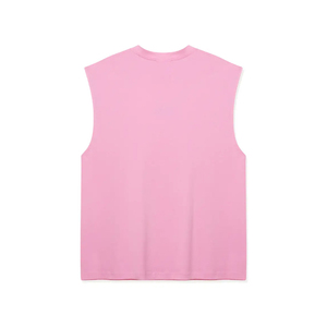 Camiseta sin mangas de algodón para hombre, ajuste compresivo, transpirable, ecológica, con tejido que absorbe la humedad, para correr, gimnasio, rendimiento, logotipo personalizado, base personalizada - Product Image 1