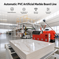 Ligne de production de panneaux en PVC imitation marbre à épaisseur uniforme pour la décoration intérieure de villas, imperméable