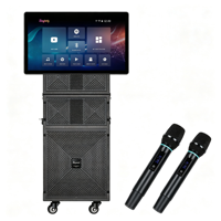 Máquina de Karaoke Profesional para Exteriores de 12 Pulgadas y 100W, Pantalla Táctil de 21.5 Pulgadas con Visualización de Letras, Sistema de Audio BT para Fiestas KTV