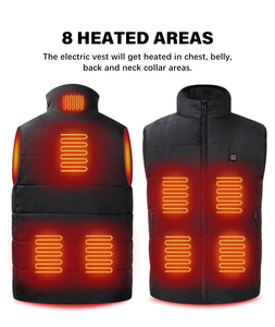 Stock Men's Winter Casual Heated <strong>Gilet</strong> 3-Stall Adjustable Temperature <strong>Lightweight</strong> USB Charging Warm Vest Turtleneck Waterproof - Product Image 3