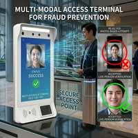 Terminal de reconnaissance faciale étanche IP65 avec caméra binoculaire et lecteur de cartes NFC 13,56 MHz pour contrôle d'accès F10-X1