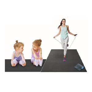 Tapete de Ejercicio Grande con Cuerda para Saltar y Bolsa de Almacenamiento - Versión de Alta Densidad para Estiramiento, Esencial para el Hogar y el Gimnasio - Product Image 1