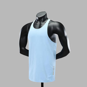 Haut de musculation léger côtelé Vêtements de sport pour hommes Chemises sans manches - Product Image 4