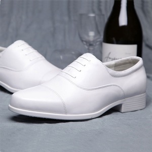 Chaussures habillées en cuir blanc pour homme, style Oxford, respirantes, à enfiler, pour mariage et affaires - Product Image 3