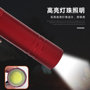 หยิงดา แอลอีดีอลูมิเนียมอัลลอยด์ COB ไฟฉาย 9LED แบตเตอรี่ AAA แสงสีขาวแบบพกพาสำหรับเดินป่าตั้งแคมป์ - Product Image 2