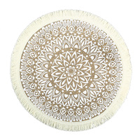 Napperon tissé moderne en lin de Table à manger ronde en jute de Style nordique avec napperons classiques pour restaurants et hôtels