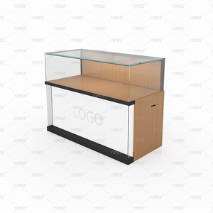 Nouvelle vitrine de présentation de téléphones portables en bois et verre avec logo de marque moderne et éclairage LED pour magasin - Product Image 6