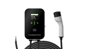 Nouvelle borne de recharge murale 220V 32A 7KW TYPE 2 IP66 avec câble de 5M, quatre vitesses réglables, protection contre les surtensions 8/16/24/32A, noire, certifiée CE - Product Image 1