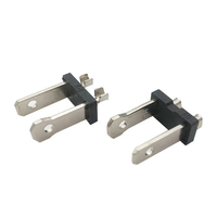 US 2-Pin-Stecker NEMA 1-15P Polarisiert 2-Poliger Stromkabelstecker Schwarz Thermoplastische Isolierung Vernickelte Messingbrücke