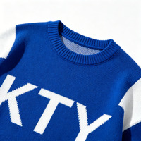Pull jacquard col rond pour homme, tricot décontracté, nouvelle collection printemps, vente en gros, personnalisation du logo frontal, fabrication ODM