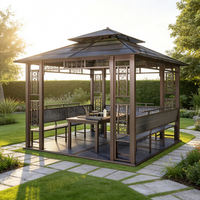 Pergola autoportante extérieure en alliage d'aluminium, écologique et durable, design moderne, résistante aux intempéries, pour jardin et terrasse, fabrication OEM&ODM sur mesure