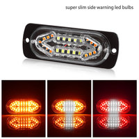 Neue LKW 24V 20W 24SMD LED Stroboskop-Warnleuchte Kühlergrill Seiten-Heckblitzlichtleiste Auto-Beacon-Lampe Bernstein Gelb Rot Verkehrsleuchte