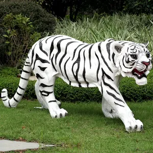 รูปปั้นเสือขนาดเท่าตัวจริงสำหรับตกแต่งสวนสาธารณะหรือสวนสัตว์  ทำจากเรซิ่นและไฟเบอร์กลาส ขายส่ง - Product Image 3