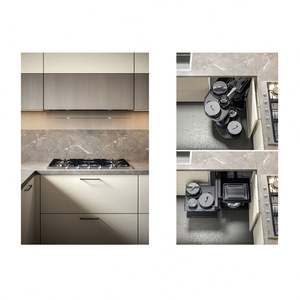 Muebles de Cocina Italianos a Precio de Fábrica, Diseños Modernos Modulares Personalizados, Gabinetes de Cocina Blancos Lacados Estilo Shaker - Product Image 2