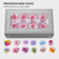 Têtes de roses préservées en vrac, multicolores, pour la Saint-Valentin, artisanat DIY et décoration de la maison et des fêtes