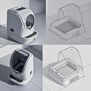 Sản Phẩm Thiết Kế Thông Minh Sản Phẩm Vật Nuôi Ứng Dụng Wifi Sang Trọng Mèo Nhà Vệ Sinh Khay Cao Cấp Tự Làm Sạch Tự Động Mèo Hộp Rác - Product Image 3