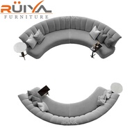 Ruiya Möbel Neues Modell Halbmond-Ledersofa-Set