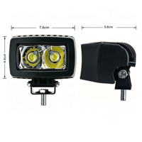 Nouvelle lampe de travail rectangulaire LED 3 pouces 6W, étanche IP68, 12-48V, 400LM, 6000K, lampe auxiliaire de conduite pour camions tout-terrain et chariots élévateurs