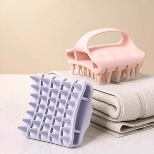 Brosse de bain ovale double face en silicone, nettoyant corporel exfoliant, gommage capillaire, soulagement des démangeaisons, douce et confortable - Product Image 1