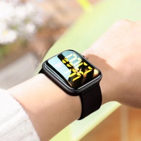 Jam Tangan Plastik Oval Fashion Sport Digital LED dengan Layar LED Diameter 30MM Daya Tahan Baterai 1 Tahun untuk Remaja Pria Anak-anak Unisex